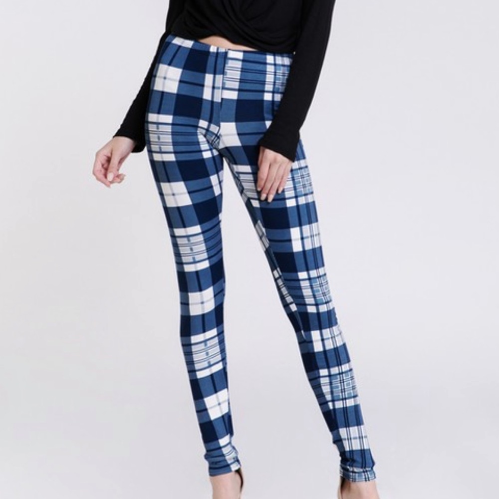 Plaid leggings